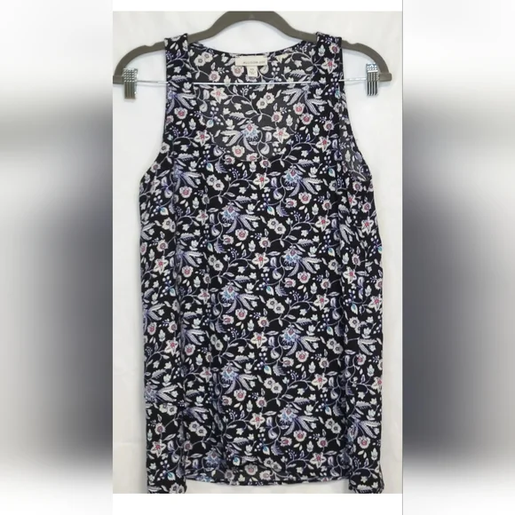 Allison Joy Black and Blue Floral Top - Picture 2 of 7